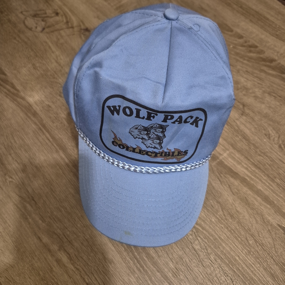 Blue Wolf Pack Cap with Chain Detail